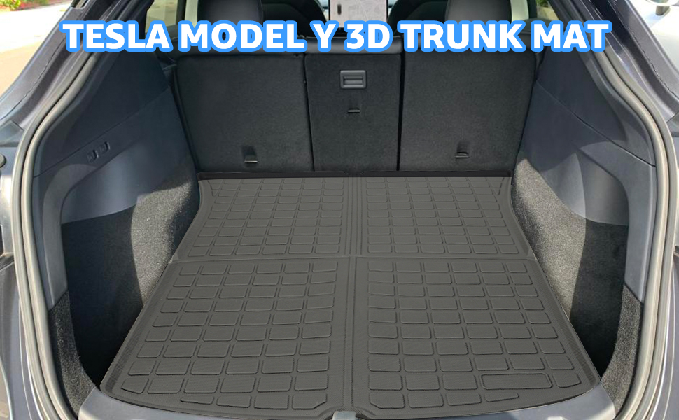 Motrobe 2021 2020 Tesla Model Y 3D Rear Cargo Liner Trunk Mat Not Fit Tesla Model Y