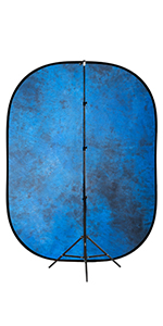 blue tie-dye pop out backdrop kit