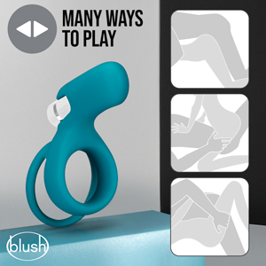 Blush Novelties Noje C2 Juniper Vibrating Cockring Platinum Cured Silicone Rechargeable Bullet