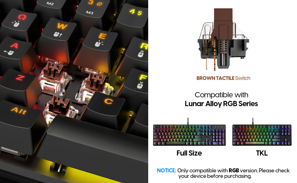 Pulsar Gaming Gears - Lunar Mechanical Switches Hot Swap | Brown Tactile