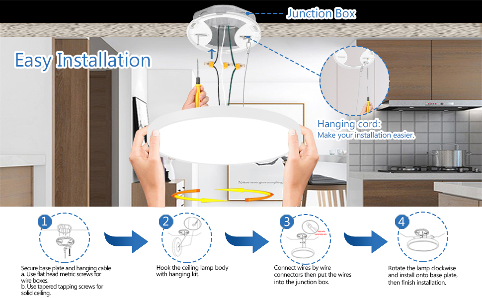 dimmable led ceiling light with remote control