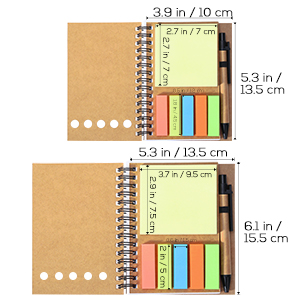Amazon Nuolux メモ帳 リングノート 日記帳 クラフトノート アンティーク調 学習帳 ページマーカー 付箋 ペン付き 4本セット ノート 文房具 オフィス用品