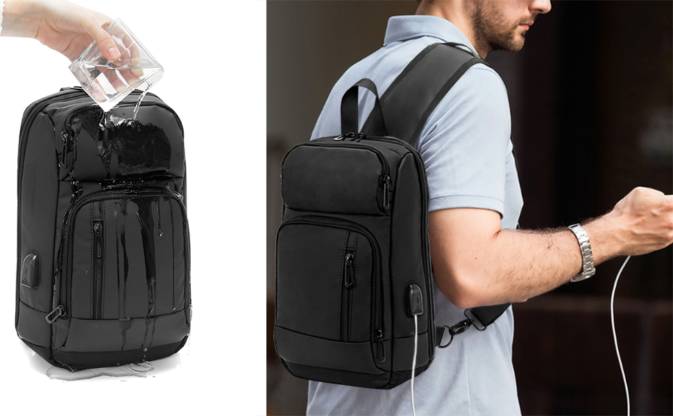 sling bag backpack for men women waterproof chest bag casual daypack multi purpose backpack small