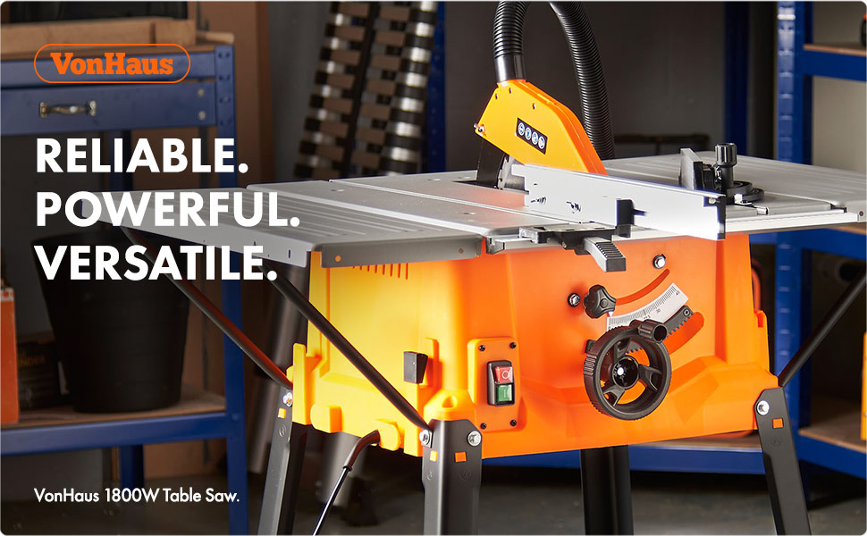 VonHaus Table Saw Circular Saw Function 1800W 10” (250mm) with