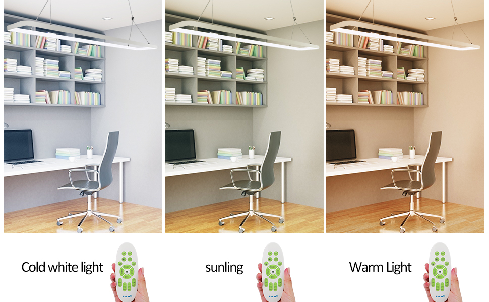 EYLM Lámpara Colgante LED, Luz Moderna Colgante de Techo LED 45W con