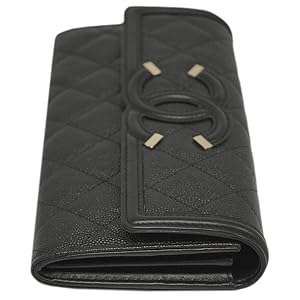 【極美品】CHANEL 長財布　キャビアスキン　黒　ココマーク シャネル 長財布 キャビアスキン ココマーク 型押し ブラック