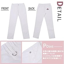 HONOR GOLF ゴルフパンツ レディース ゴルフパンツ ホワイト ゴルフズボン
