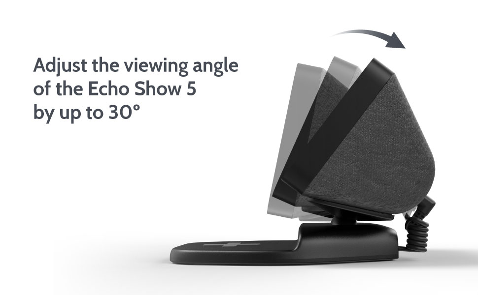 Echo Show 5 Stand with Wireless Charging, Adjustable Mount