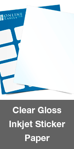 clear gloss inkjet sticker paper