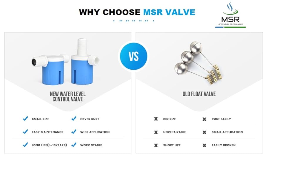 MSR 1 Inch Automatic Water Level Control Valve Inside Type, Side Inner