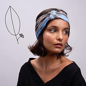 Tie dye headbands comfortable stretch wick non slip yoga running hiking thick designer unique