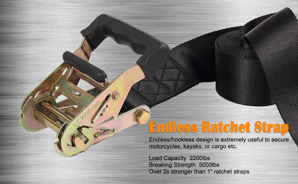 Endless Ratchet Tie Down Straps Heavy Duty Cargo Tie Downs