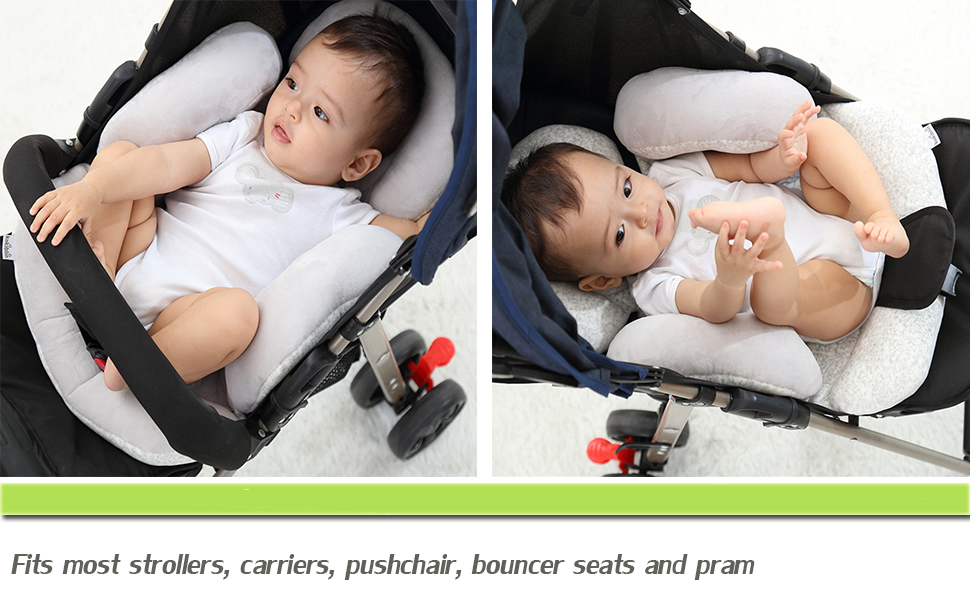 pram liner with head support