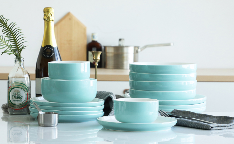 Kanwone Porcelain Dinner Plates 10 Inch Set of 6