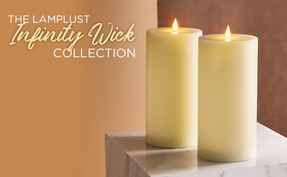 LampLust Realistic Flameless Candles 4x8 Battery Operated