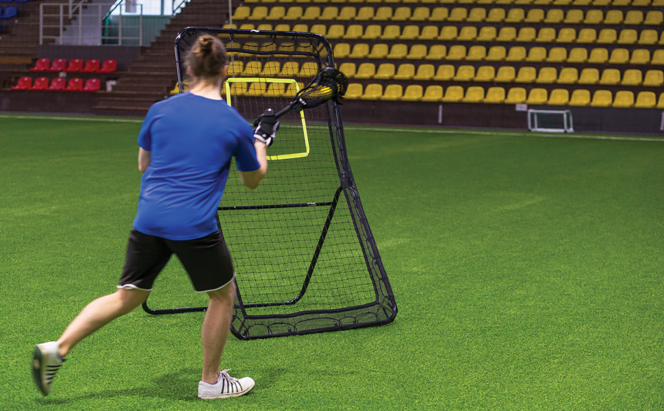 Victorem Lacrosse Rebounder 6x4 Ft. Bounce Back Lacrosse Net, Pitch
