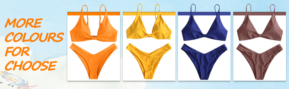 sexy plunging plunge bikini set