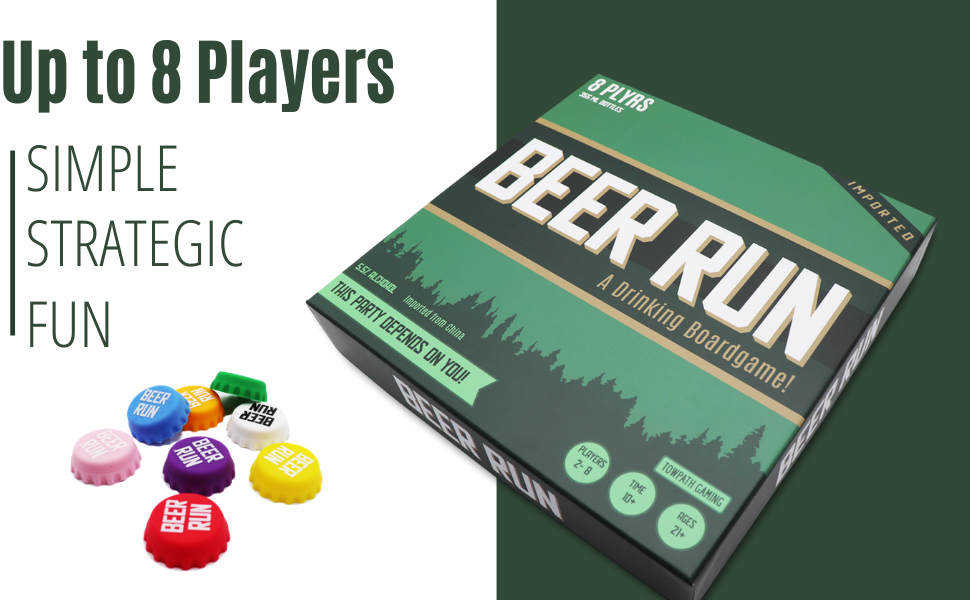 Amazon.com: Beer Run: Adult Drinking Board Game for Parties, Game ...