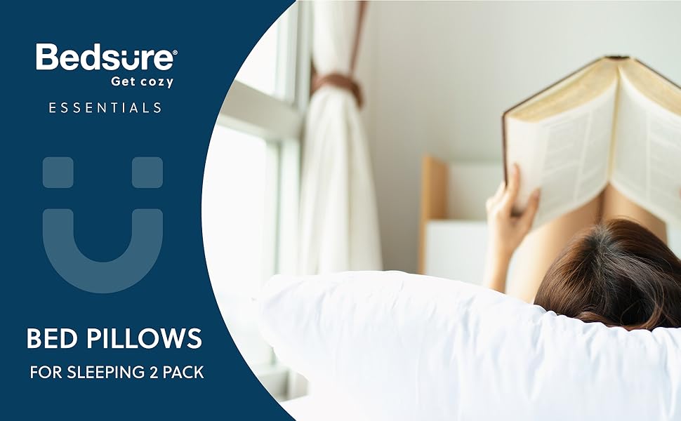 Bedsure Pillows Queen Size Set of 2 Queen Pillows 2 Pack Down