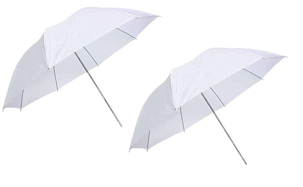 2 Pcs White Umbrella