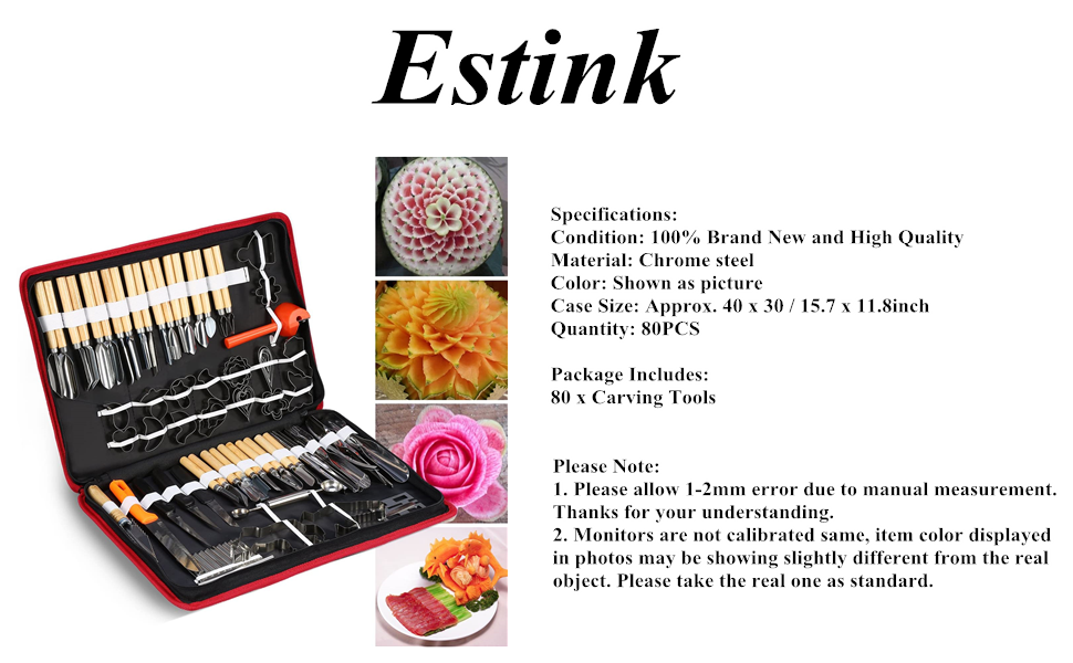 Carving Tools, 80PCS/Set Culinary Carving Peeling Tools Kit