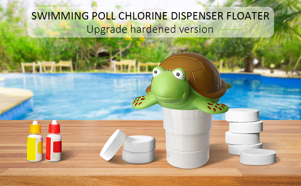 Chlorine Floater, Collapsible Turtle Pool Chlorine