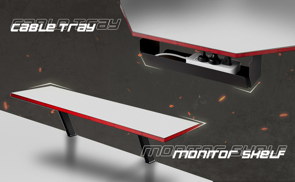 DESINO L Shaped Gaming Desk 59 inch Computer Coner Desk PC