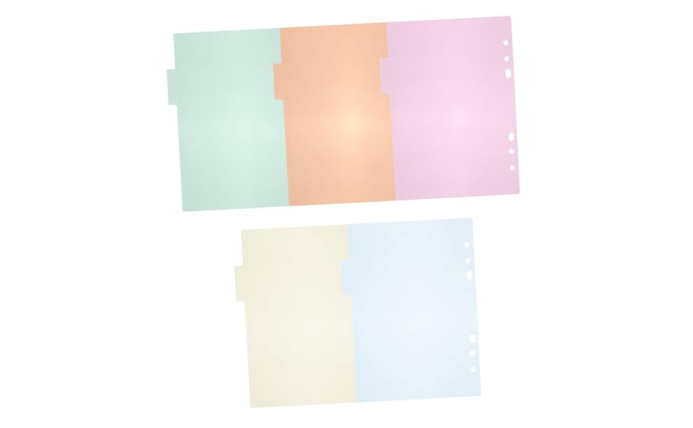 Amazon | Ciieeo 仕切りカード インデックス シート a5 6穴