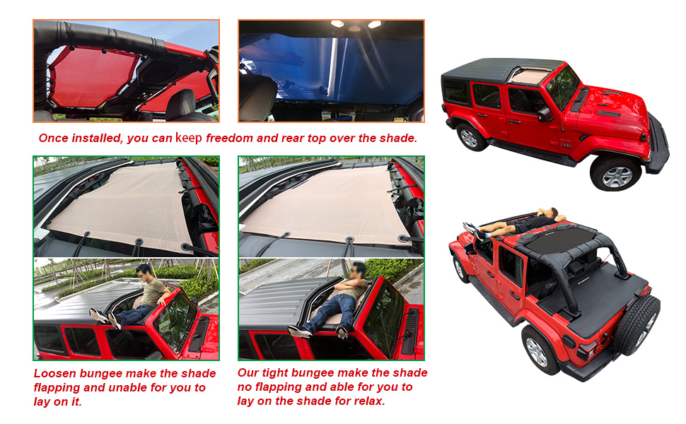 jeep wrangler jl sunshade top sun shade 4 door