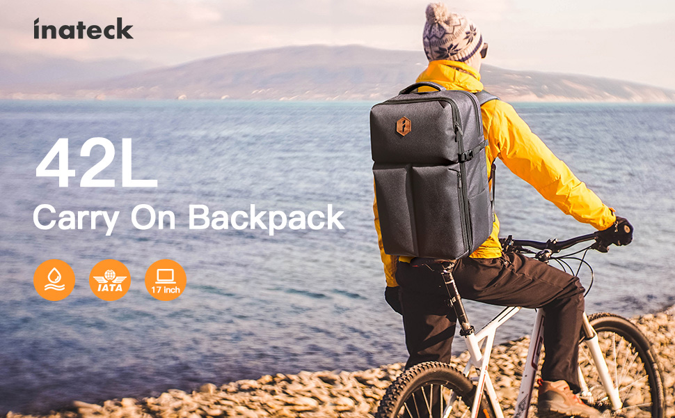 Inateck 4042L Hand Luggage Backpack, Leisure Backpack, Plain Backpack, Large Backpack Approved