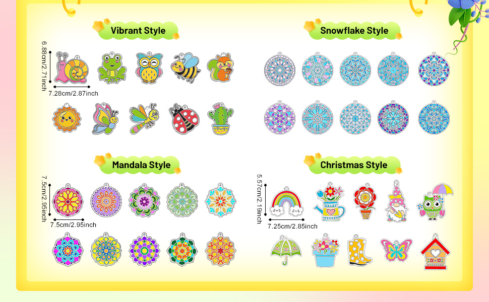 Amazon.com: WinnerWhy 30 Sets Suncatchers Window Art Kits
