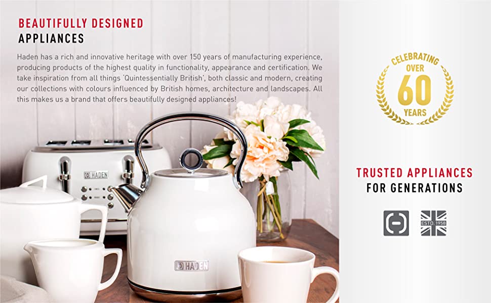 Haden Cream Electric Hand Mixer, 5 Speeds, 2 Beaters and Storage Box