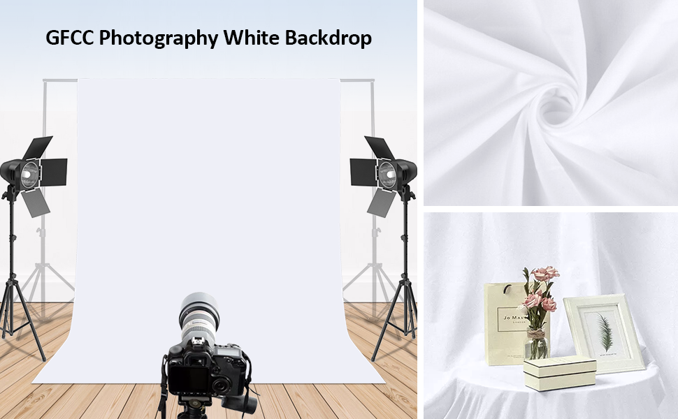 GFCC 8FTx10FT White Backdrop Background for Photography Photoshoot