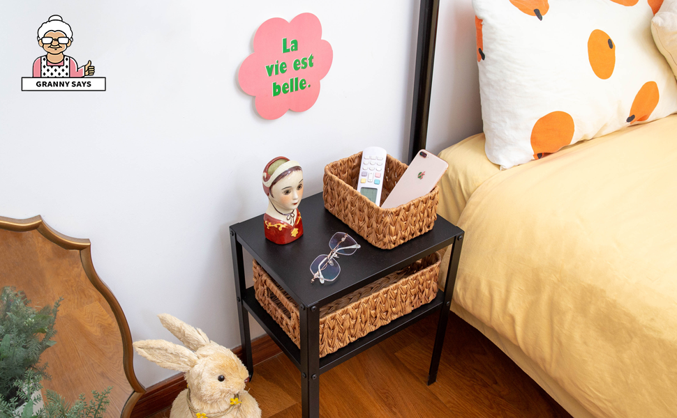 GRANNY SAYS Bathroom Baskets for Organizing, Wicker Storage Baskets for Bathroom, Bathroom Counter Storage, Toilet… wicker basket