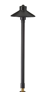 VOLT Conehead 12V Black Brass Path Light (7