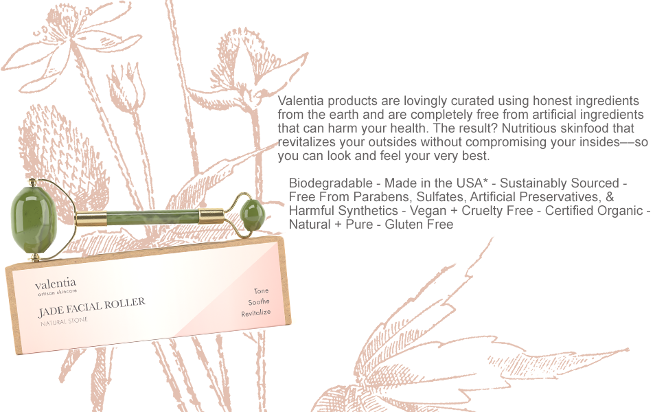 Jade Roller with Natural Stone for Facial Massage Beauty