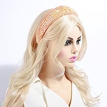 SP SOPHIA COLLECTION Women's Sparkling Crystal Padded Rhinestone Wide Bejewelled Hair Headband 