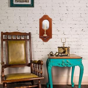 Amazon｜ヴィンテージ燭台 ミラーウォールアート マクアップ化粧