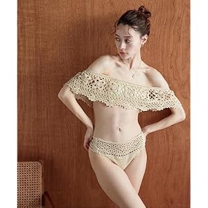 Amazon.co.jp: [シードレス] クロシェオフショルダーバンドゥ
