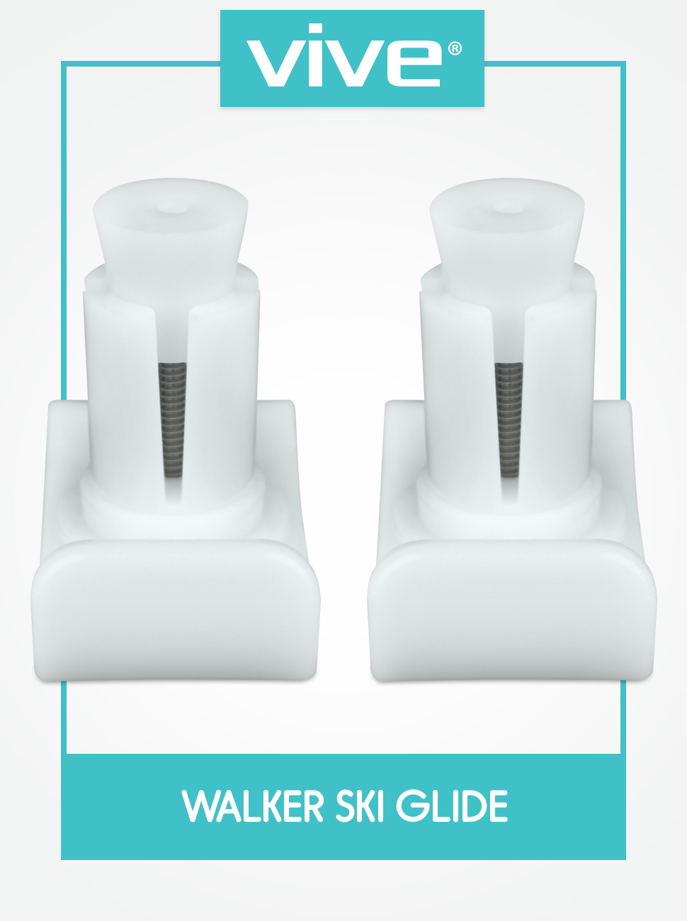 Vive Walking Zimmer Frame Gliders Skis Universal Walker Glide