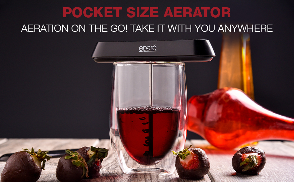 Eparé Pocket Wine Aerator Wine Lovers Gift Set Travel