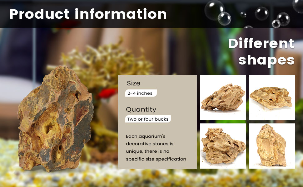 2.5lb Natural Dragon Stones, Aquarium Rocks Decoration Aquascaping Stone Landscaping Model