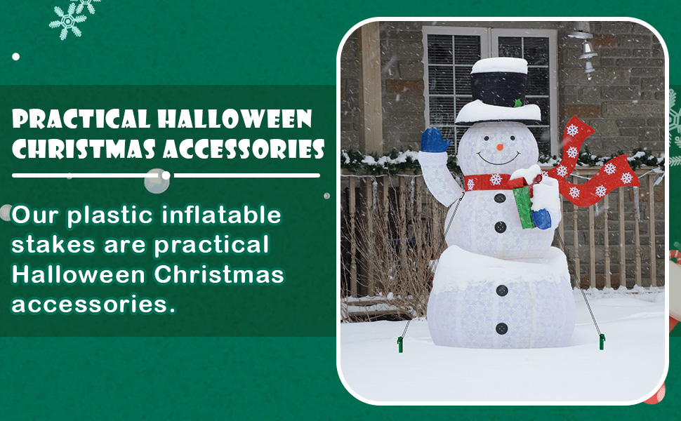 Our plastic inflatable stakes are practical Halloween Christmas accessories.