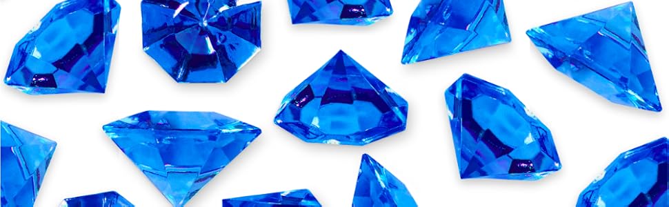 royal blue diamond crystals, fake diamond gems, blue wedding supplies, Terrarium Vase Container