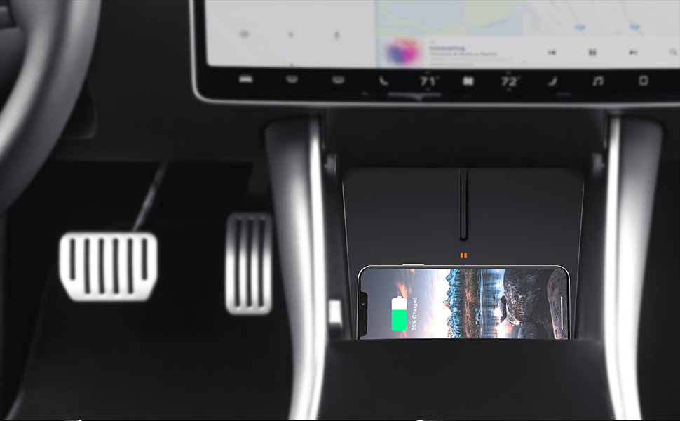 TAPTES No Cables. True Wireless Charging. Wireless Charger For Tesla Model 3 - No Software Issue