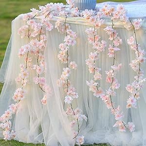 造花 桜 壁掛け 枯れない花 人工観葉植物 結婚式、パーティー、宴会 飾り用 部屋・リビングルーム・教室・ショップ DIY装飾 母の日 人気のギフト（4本入り、1.8m、ピンク）