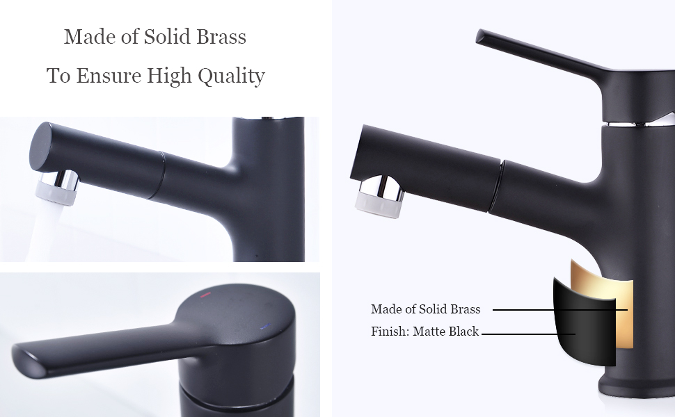 Faustina Bathroom Sink Faucet, Single Handle Bathroom Vanity Faucet