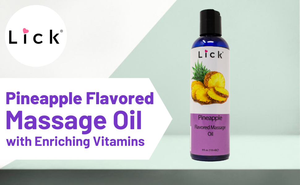 Pineapple scented Nuru Massage Oil for Couples vitamin E, Sweet Almond Oil and Coconut Oil