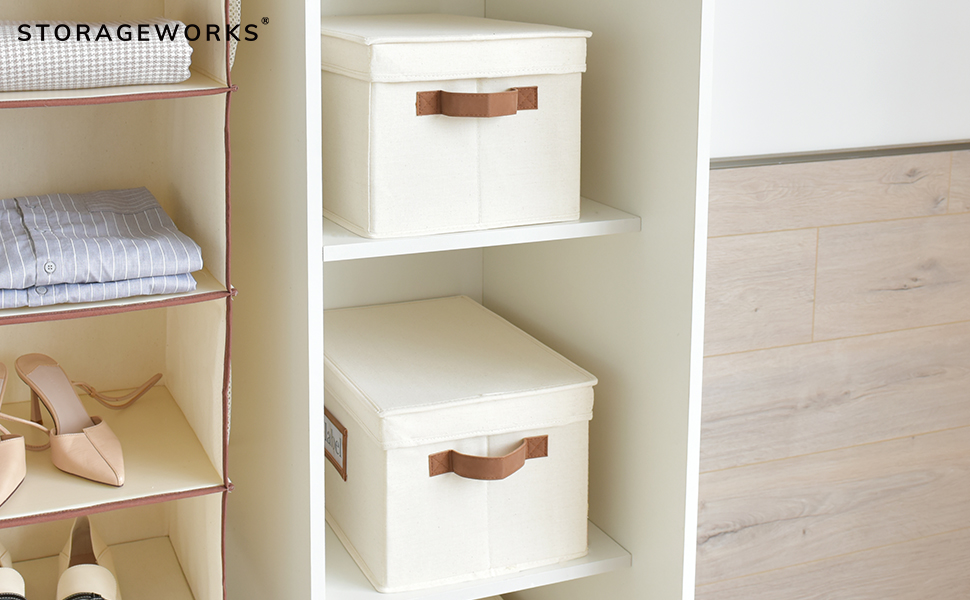 StorageWorks Cestas de almacenamiento decorativas para