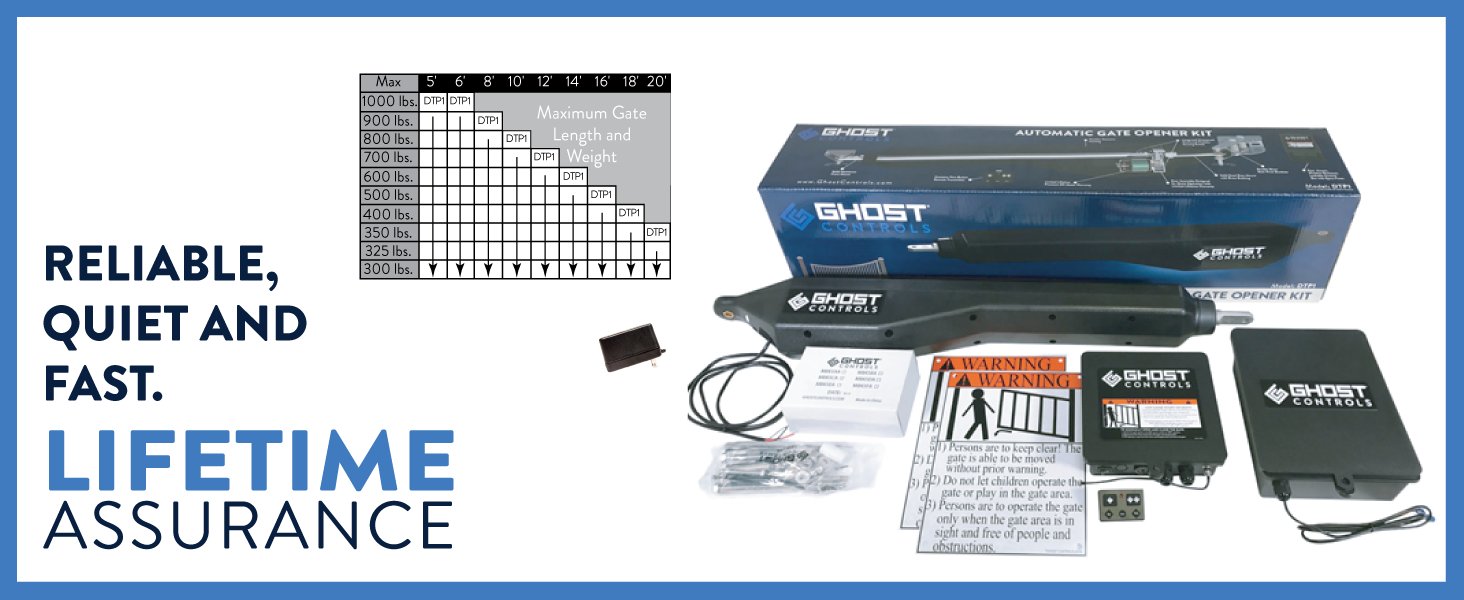 Ghost Controls Automatic Gate Opener Kit for Decorative